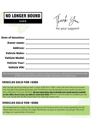 Car Donation Receipt