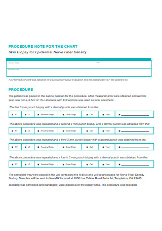 Chart Procedure Note