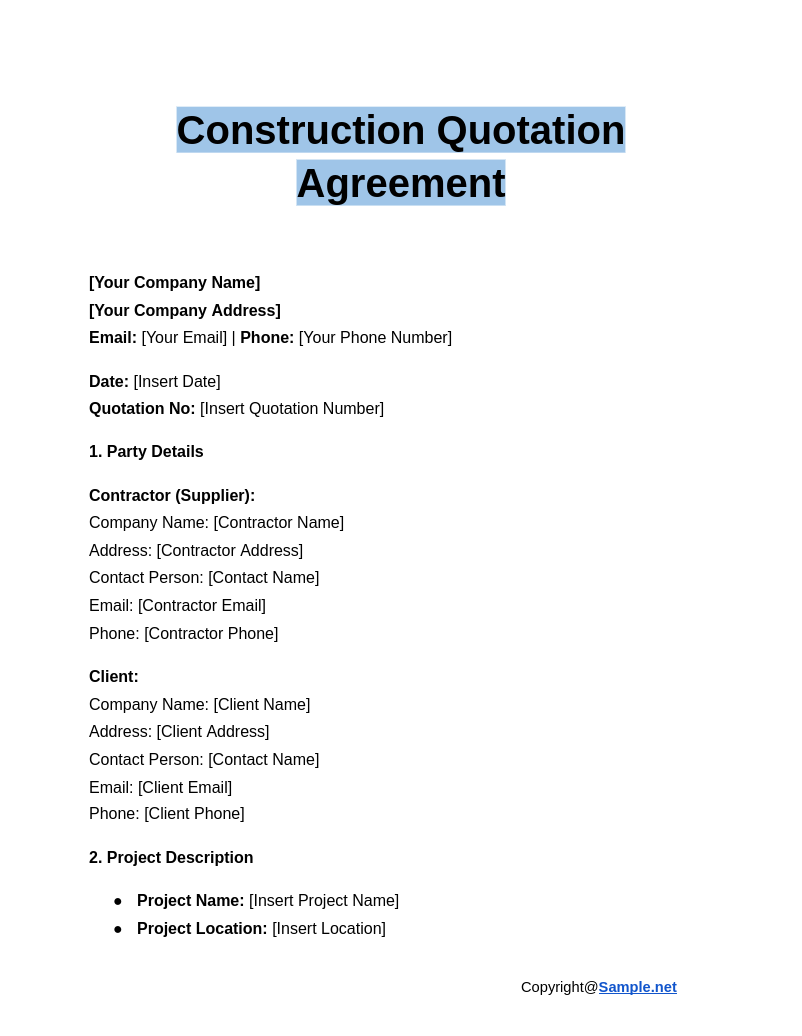 Construction Quotation Agreement Google Docs 12 20 2024 04 22 PM