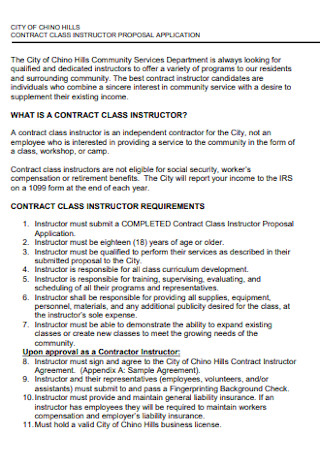 Contract Class Instruction Proposal