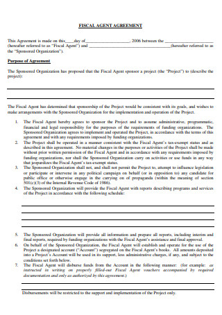 Fiscal Agent Agreement