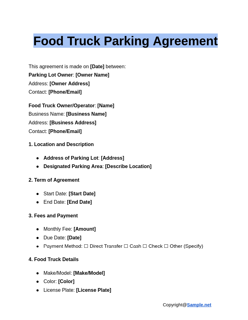 Food Truck Parking Agreement Google Docs 12 20 2024 04 20 PM