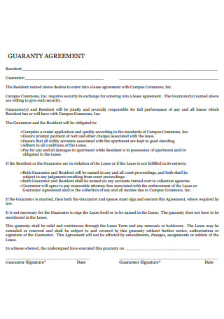Formal Guaranty Agreement