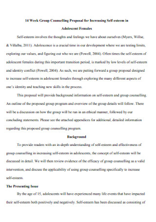 Group Counselling Proposal