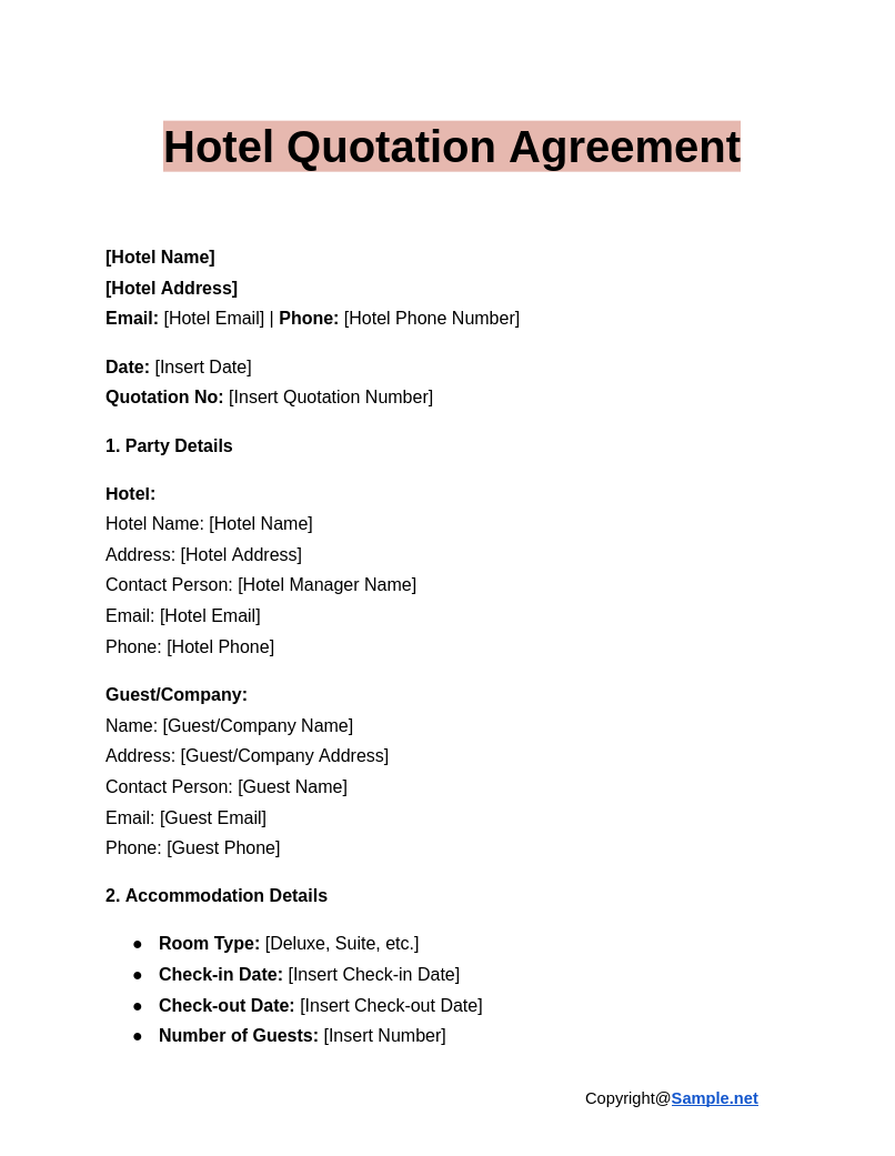 Hotel Quotation Agreement Google Docs 12 20 2024 04 23 PM