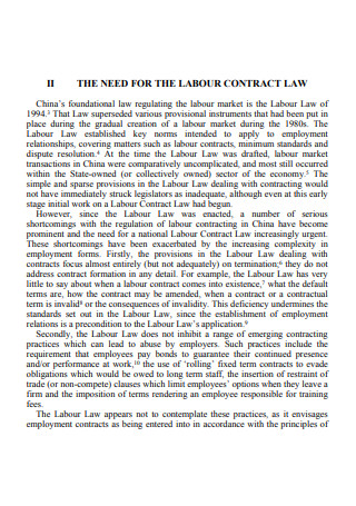 Labour Contract Law