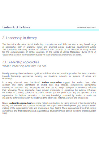 Leadership Research Report