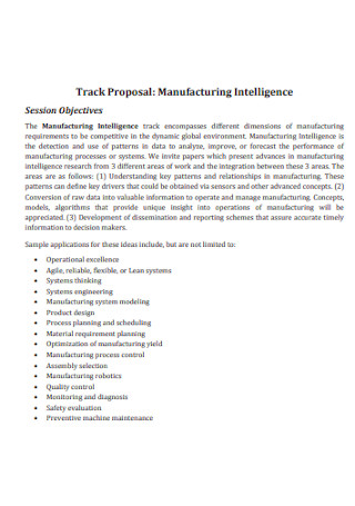 Manufacturing Intelligence Proposal