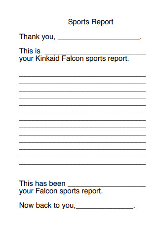 Sample Sports Report