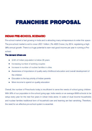 School Frachise Proposal