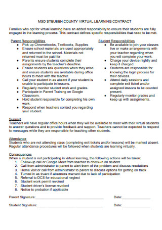 Virtual Learning Contract Template