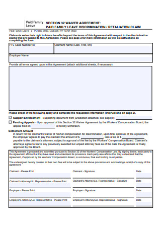 Waiver Agreement Format