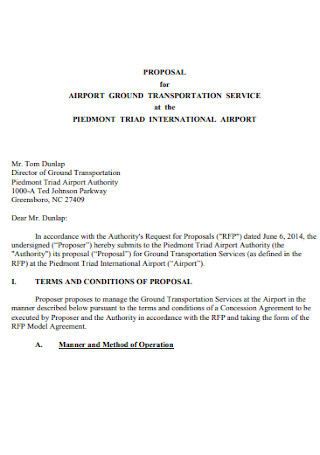 Airport Transportation Service Proposal