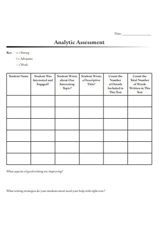 Analytic Assessment Template