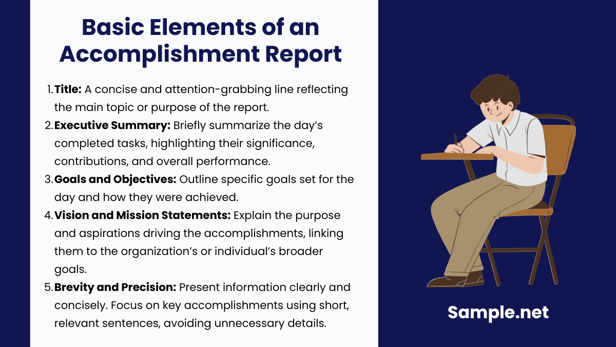 Basic Elements of an Accomplishment Report