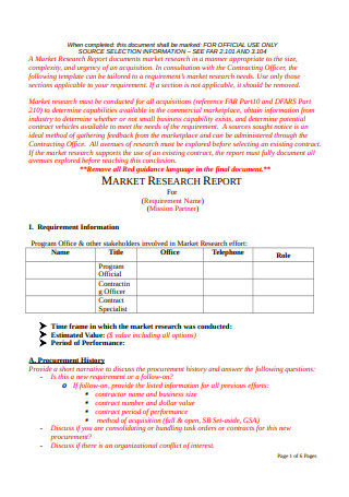 Basic Market Research Report