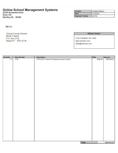 Blank Invoice Form