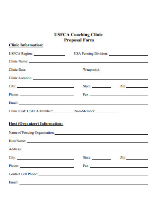 Coaching Clinic Proposal Form