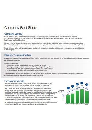 Company Legacy Fact Sheet