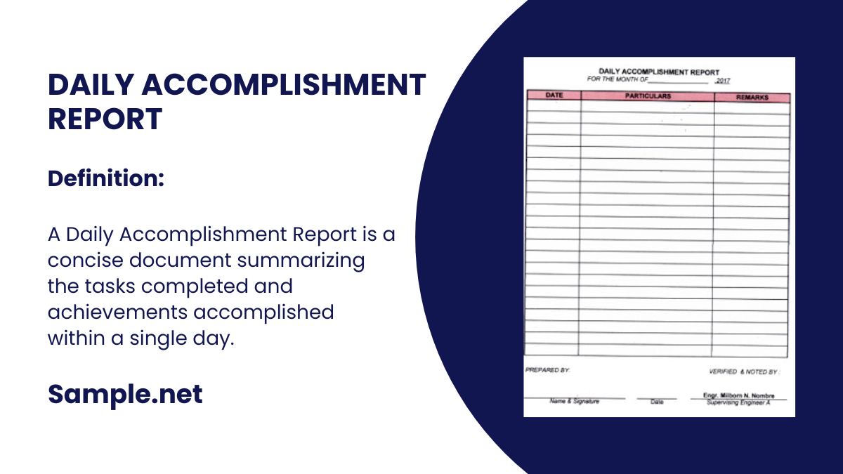 daily accomplishment report