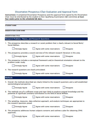 Dissertation Evaluation and Approval Form