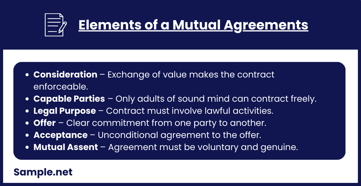 Elements of a Mutual Agreement