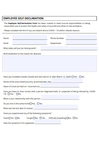Employee Self Declaration Form1