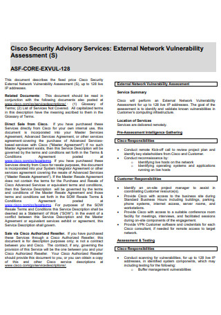 External Network Vulnerability Assessment