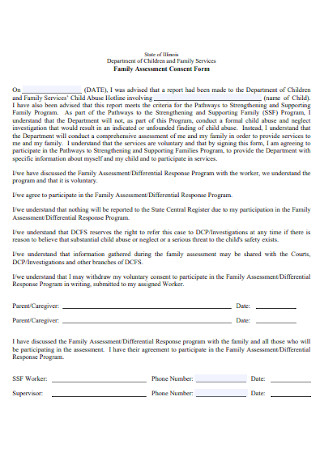 Family Assessment Consent Form 