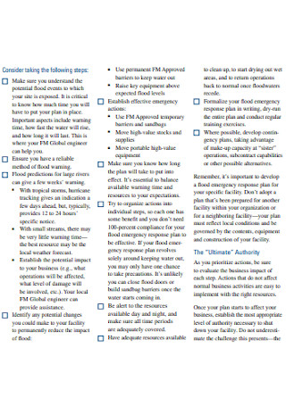 Flood Emergency Response Plan