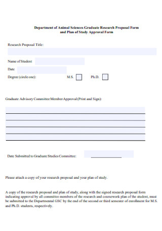 Graduate Research Proposal Form