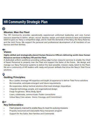 HR Community Strategic Plan