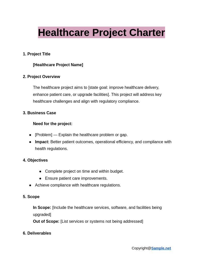 Healthcare Project Charter Google Docs 12 09 2024 04 17 PM