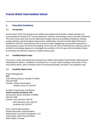 Intermediate School Feasibility Report