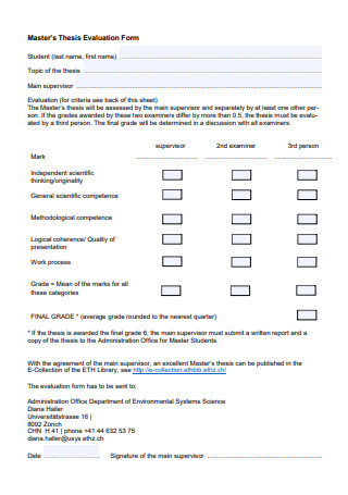 evaluation methods thesis