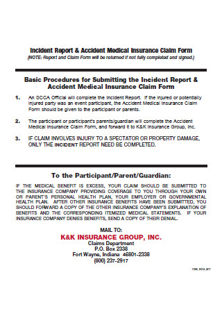 Medical Insurance Incident Report