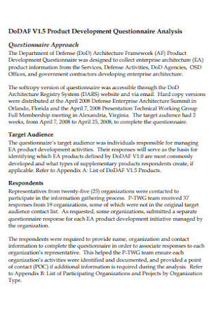 Product Development Questionnaire Analysis Report