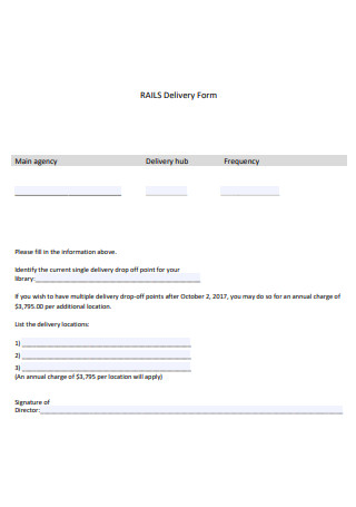 Rails Delivery Form