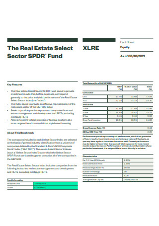 Real Estate Equity Fact Sheet