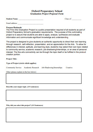 School Project Proposal Form