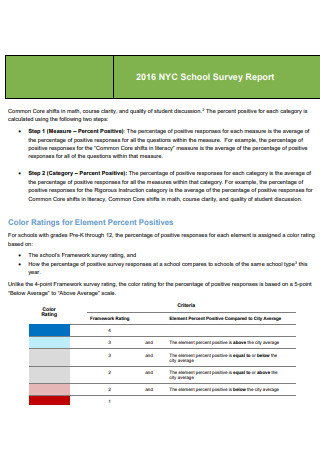 School Survey Report Template1