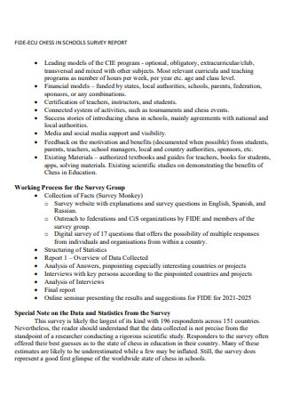 School Survey Report in PDF
