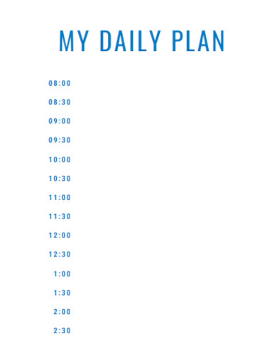 Self Care Daily Plan