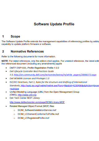 Software Update Profile