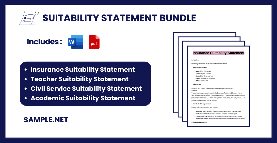 suitability statement bundle