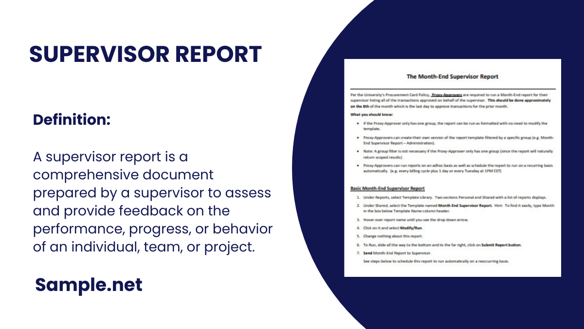 supervisor report