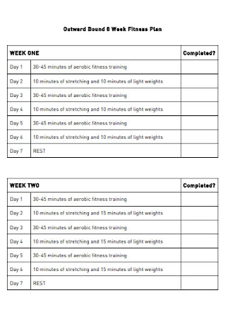 8 Weeks Fitness Plan