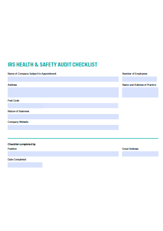Basic Health and Safety Audit Checklist