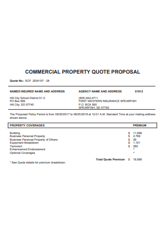 Commercial Property Proposal in PDF