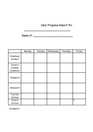 Daily Progress Report in DOC
